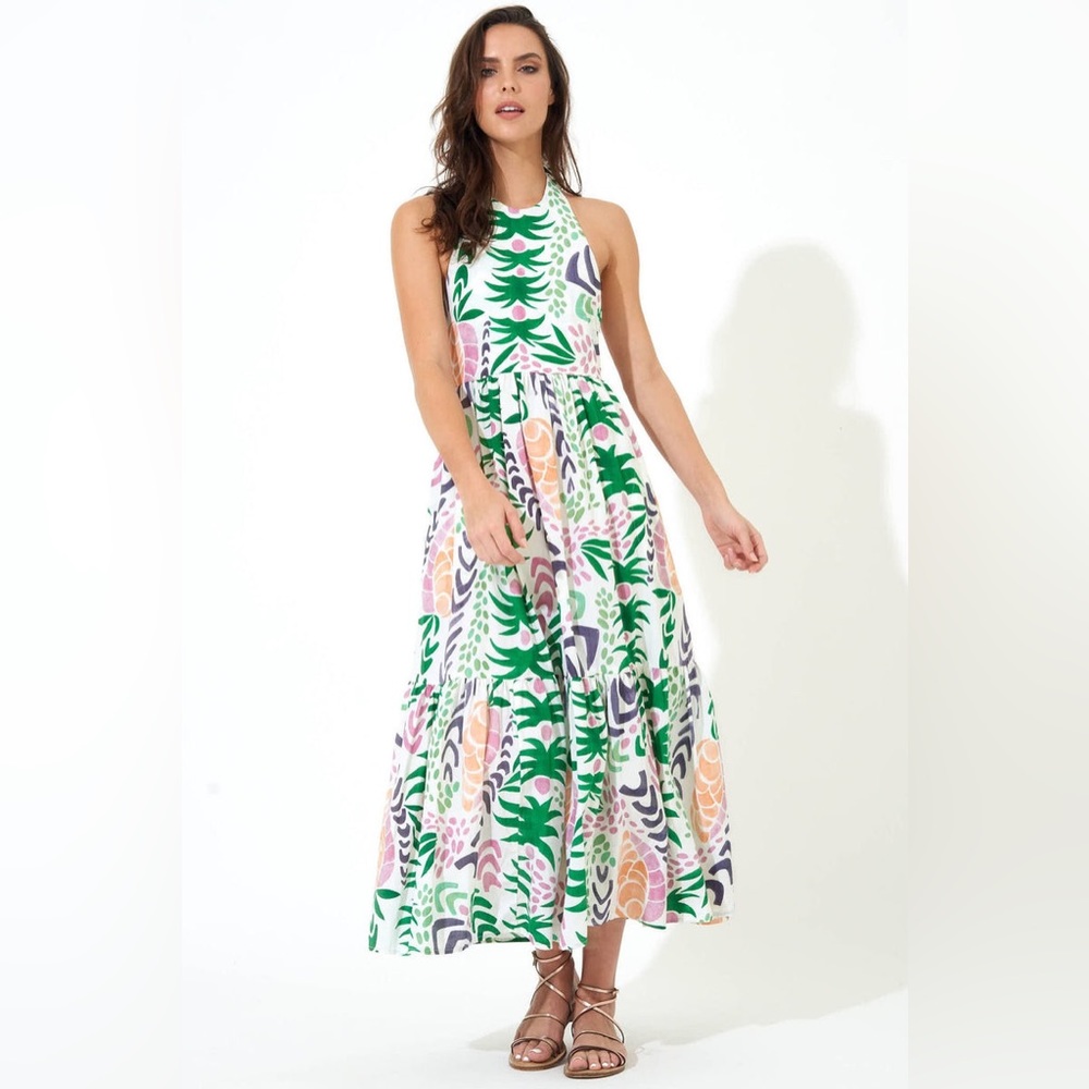Oliphant Halter Maxi Dress M,